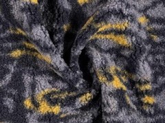 Faux Fur SHERPA FLEECE DESIGN Fabric Material BLUE