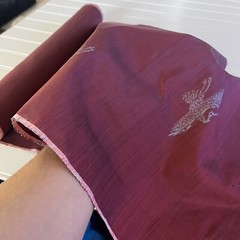 SILK DARK RED, FABRIC 13 Yards x 15 Inches Wide or 468 Inches x 15 Wide