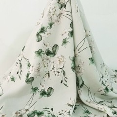 1 yard X 1.4 meter Floral Dress Fabric Soft Rayon Poplin Material Breathable