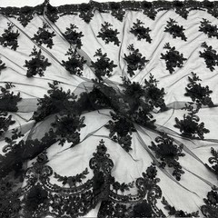 Luxury 3D Floral Beaded Lace Fabric – Pearl Embellished Bridal Mesh VT-30