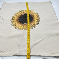 square by design upholstery fabric panel yellow sunflower usa woven 26×26