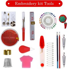 QCZKB 188 Embroidery Floss Set Including Cross Stitch 2-Tier box, box