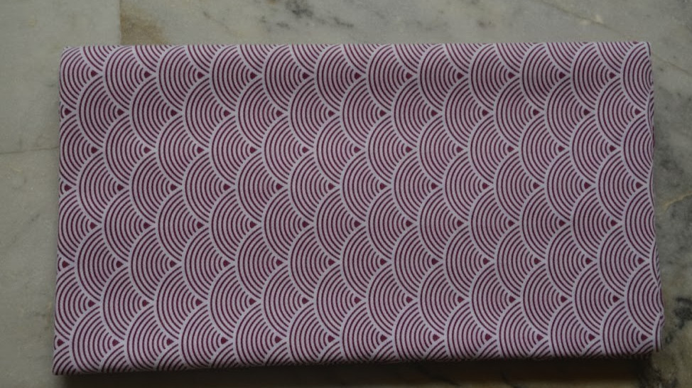 NO TARRIF CHARGES 100%✅KK10 White & Maroon Hand Block 100%Cotton 1 Yard Fabric