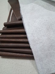 10 Pieces 18″x18″ Brown Faux Leather & Tan Suede Fabric Lot