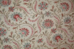 2.5 Yds Nina Campbell Fabric Baville Indian Floral Linen Red for Pillows 90″