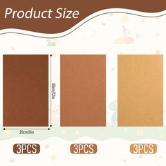 9pcs Brown Felt Sheets 7.8″x11.8″ 1mm Thick DIY Craft Sewing Patchwork Art