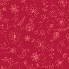 KimberBell Basics By Maywood Studio – Red Floral Swirl #8261-R