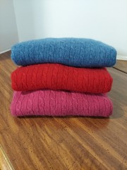 100% Cashmere Sweaters Lot of 3 Sz Med Kenar Crafters Cutters Bundle