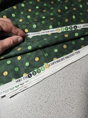 Green Gold MBT Polka Dot Fabric 3 Yards 108 X 44