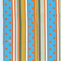 VTG Stripes Dots Quatrefoil Gingham Poly Cotton Fabric 1 YD Wamsutta Mills READ