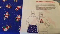 Christmas Sporty Santa Boxer Shorts Cotton Adult S M L Cut Sew Enjoy! Panel New