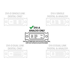 Gold DVI-A Female to HD15 VGA Male Adapter for Monitor Projector TV