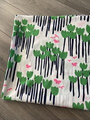Fabric Vintage flower power mod Neon pops of Tulip flowers 1960s 60×132”