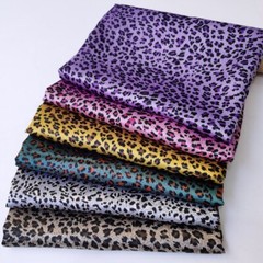1yard X 1.48meter Africa Leopard Satin Fabric Scarf Gown Pyjamas Material Lining