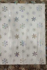 Clear Transparent Holographic snowflake FAUX LEATHER JELLY SHEET 8″ X 12″