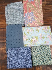 Lot of Fabric, flowers and dots, multicolor, 1lb 5oz