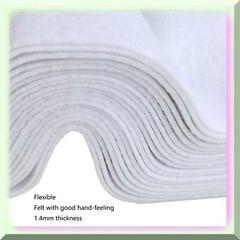 Soft White Felt Fabric Sheets 12x12in 1.4mm 20 Pack