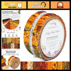 100% Cotton Jelly Roll Fabric Strips – 40 Assorted 2.5″ x 44″ for Quilting & DIY