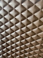 BROWN 2 TONE PVC Quilted Upholstery Vinyl Fabric with 3/8″ Foam Backing fabric