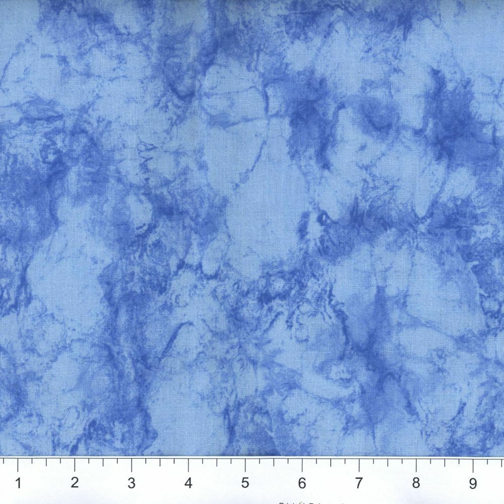 Light Blue Marble Stone 100% Cotton Fabric sold By the Yard