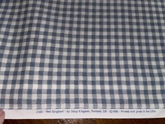 By 1/2 Yd Daisy Kingdom Blue White Gingham Check Vintage Fabric 4 Checks an Inch