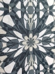 Silent Cinema by Jenean Morrison Gray & White Flower Designs – Cotton – 36″x42″