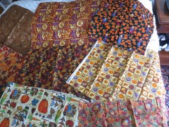4851. 2 lbs. 4 oz. ASSORTED FALL/AUTUMN Cotton & Cotton Blend QUILTING FABRICS
