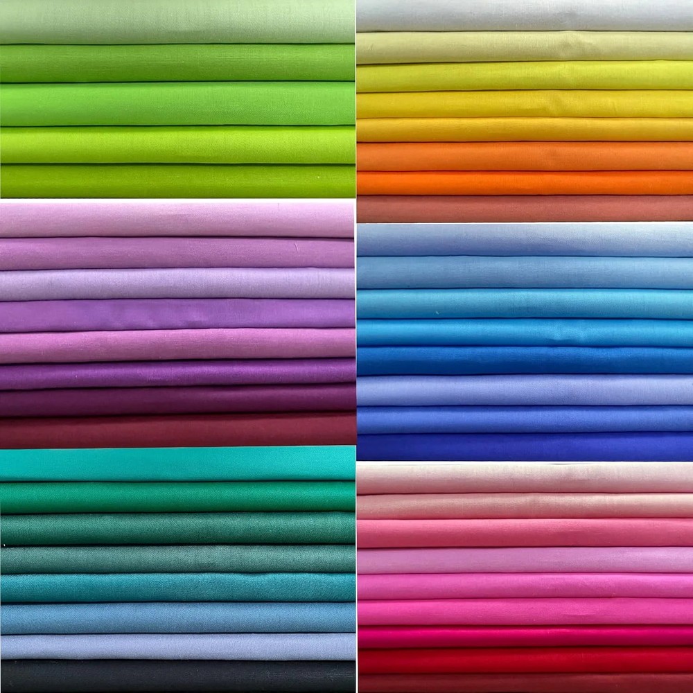 50pcs 10″ x 10″ Cotton Quilting Fabric Squares Fat Quarter Bundles Fabr