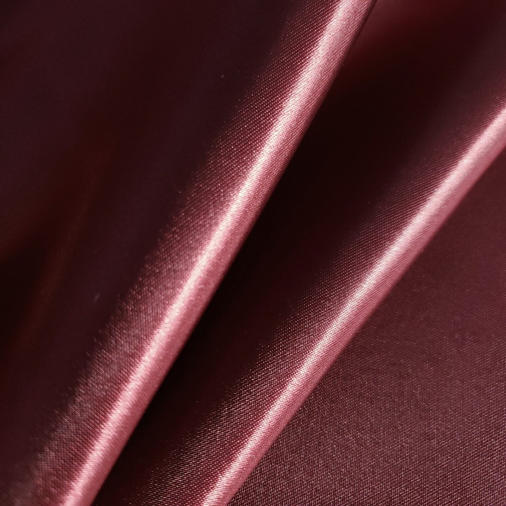 Heavy MAROON BURGUNDY Bridal Duchess Satin Fabric 58″ By The Yard Glossy Poly