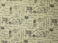 VINTAGE PARIS SCRIBE WRITING POST MARKS COTTON FABRIC FQ