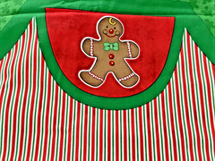 Lot of 2 Gingerbread Cookie Apron Creative Cuts -One Size Fits All Just Cut &Sew