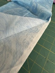 Blue Swirl Fabric Remnant 20″ x 40″ Cotton Quilt Ocean Waves F66