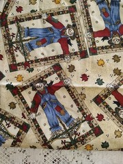 Mumm’s The Word Scarecrow Good Harvest Weathervane Fabric BTFQ 18×22 Debbie Mumm