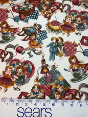 Marti Mitchell cotton quilt fabric dolls Vintage patchwork Collectibles 2 yds
