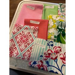 Floral Gingham Geometric Fabric Swatch Sample Packs Coordinating Colors 24pc Lot