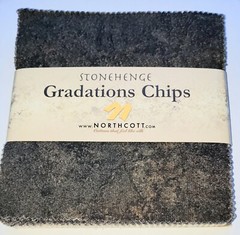 Lot of 4 NOS Northcott Stonehenge Gradations SLATE CHIPS Charm Pack ~ 42 PC X 5″
