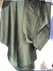 Olive green polyester crepe satin fabric 5 yards sewing craft supplies