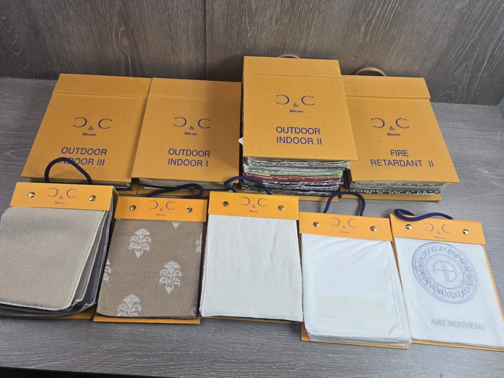 C&C Milano Designer Fabric Sample Books Outdoor & Indoor Textured Pieces