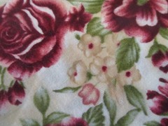4-1/3 YD BURGANDY ROSES FLORAL “MISTY GARDEN” 100% COTTON OOP