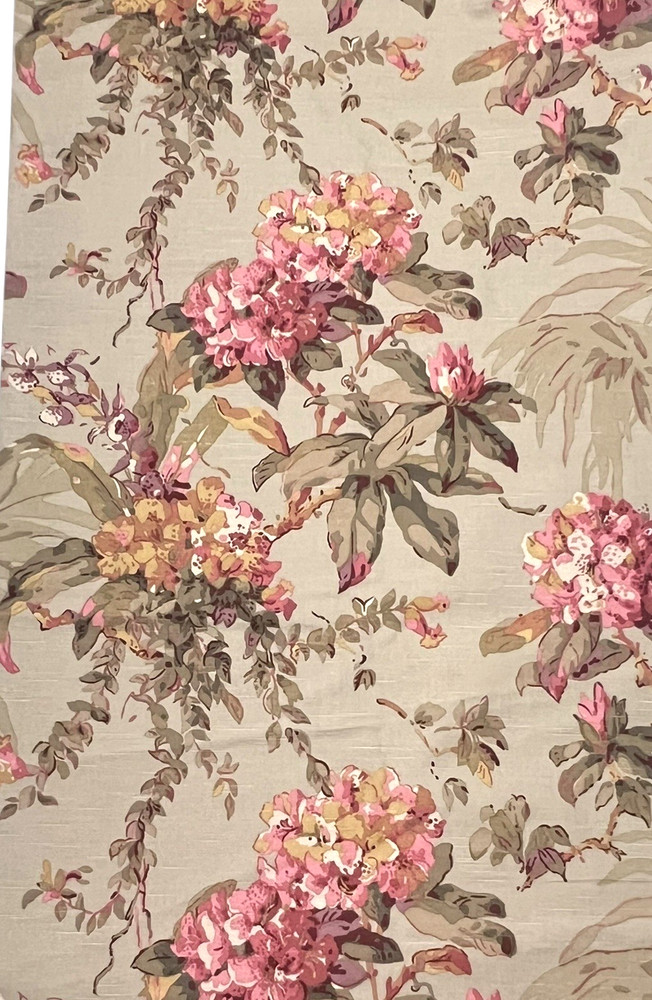 Braemore Upholstery Drapery Fabric 1 yd Watercolor Floral Botanical Cottage New