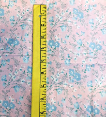 Cottage Chic by Connecting Threads Blue White & Lavender Florals on Pink BTFQ