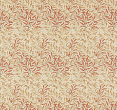 WILLIAM MORRIS CURTAIN FABRIC Willow Bough Outdoor 6 METRES RUSSET & WHEAT