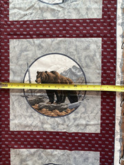 Cranston V.I.P Print Works Bears and Wolf Fabric Panels 43 to 44 wide X 1 yard