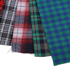20pcs Plaid Fabric Rich Bright Colors Soft Breathable For DIY Projects Cotton Fa