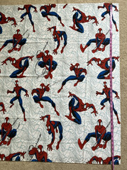 Spiderman Fabric – White background – Approximately 1 Yard 8 Inches