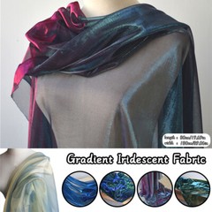 Laser Magic Gradient Color Mesh Fabric Wedding Dress Cosplay Texture Yarn