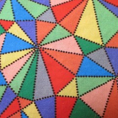 Cotton Fabric of Colorful Kaleidoscope of of multi colors 16″ x 42″ QT Fabrics