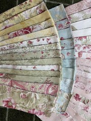 SEASIDE ROSE JELLY ROLL by 3 SISTERS 40-pieces, for MODA ORIGINAL 2010~RARE
