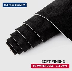 Hiksuky Suede Auto Headliner Fabric 98″ L × 60″ W with Foam Backing – Black Inte