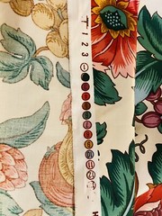Teflon Polished Finish Fabric Floral Fruit Large Scale Stanley King Vintage B